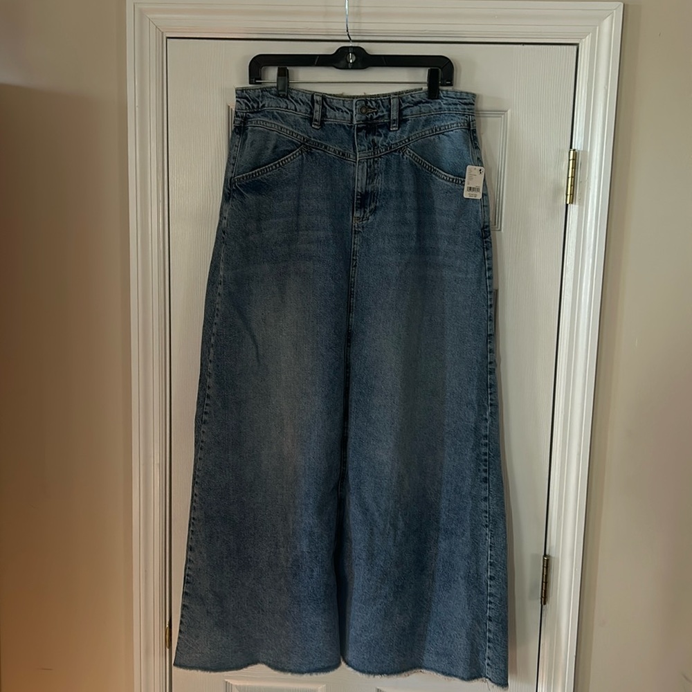 We the Free, Come as you are denim maxi skirt.  Size 12